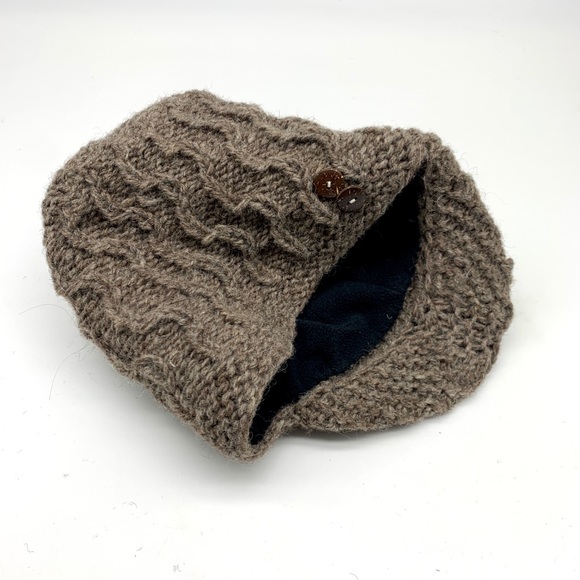 Wool Brim Beanie Light Brown - Picture 2 of 7